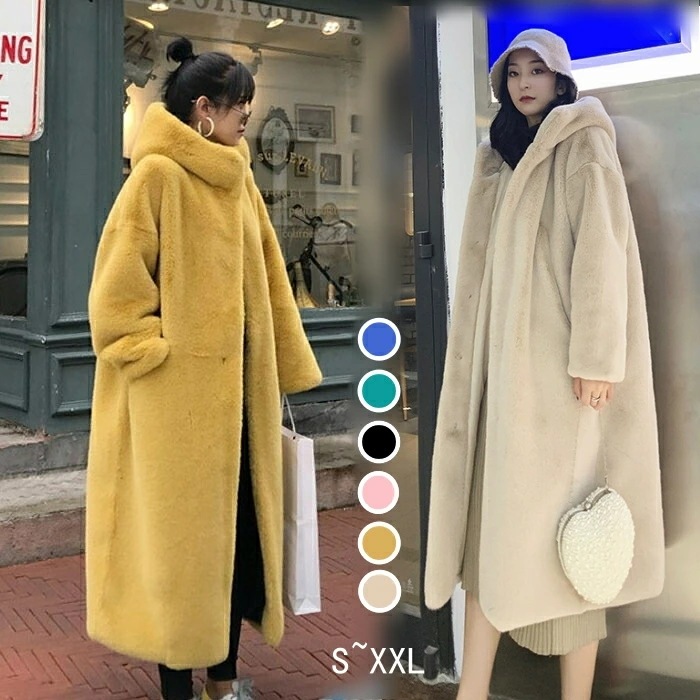 ボアコート ロングコート ファーコート レディース フード付き 秋 冬 ボア コート フェイクファー ムートンコート マキシ丈 アウター ジャケット 防寒 保温 ロングジャケット カジュアル 大人可愛