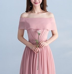 1971.シースルーフレアドレス（ピンクオフショル）2019 春夏 sale 春夏 sale ワンピース フリル エレガント お呼ばれ パーティー 結婚式 披露宴 女子会 レストラン デート