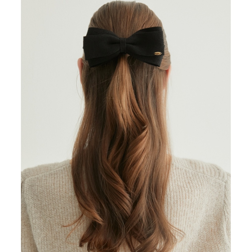ジェスティーナラJツイードリボンヘアピン-ブラック (JALJHP4BS837FABK0)