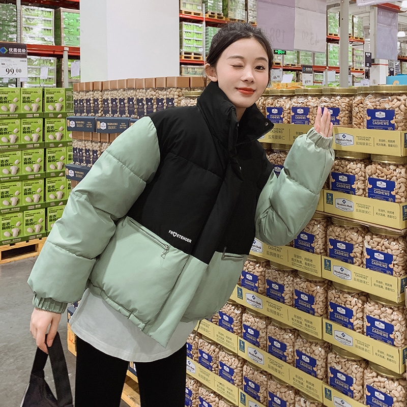 韓国ショートコットンコートレディース2023デザイン学生ブレッドコート小さめ冬コート