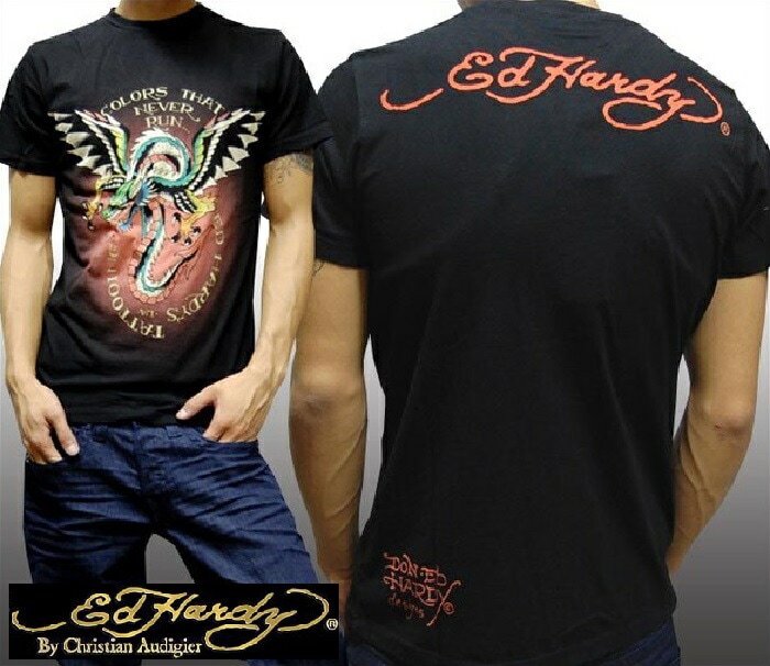 エドハーディー メンズ Tシャツ 200種類の品揃え WINGED DRAGON ブラック エドハーディー 正規品 インポート セレブ ファッション サファリ 掲載 ブランド セレカジ アメカジ