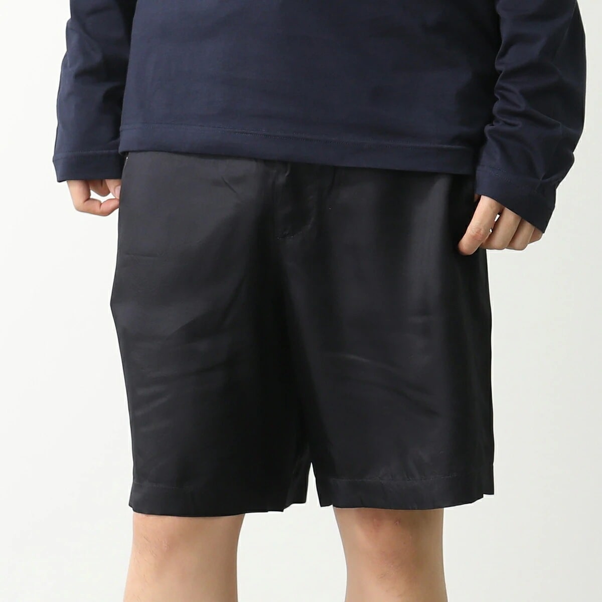 DRIES VAN NOTEN ドリスヴァンノッテン ハーフパンツ PIPERI ピペリ 020931 1427 メンズ ショーツ ショートパンツ レーヨン 509/NAV 【mega】