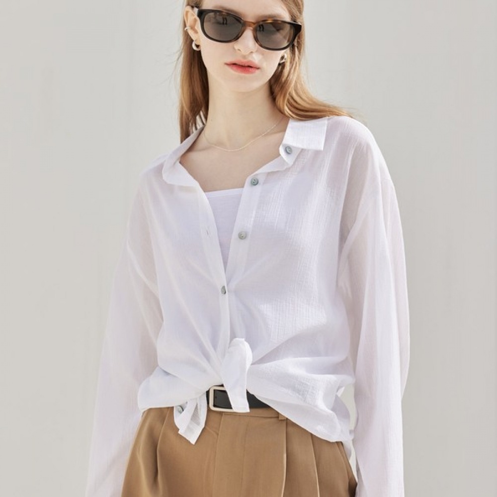 (リアーナニューヨーク) ミニマリストシアーシャツブラウス RSEQBL010