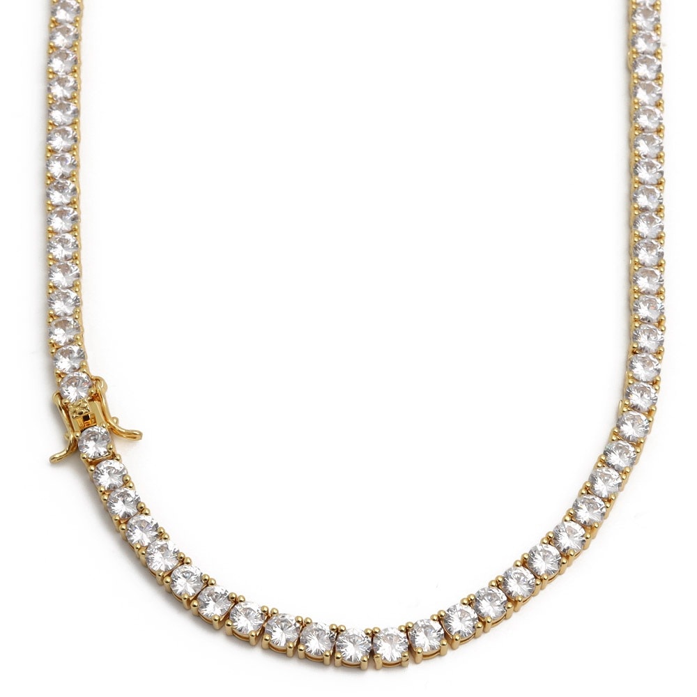 テニスチェーンネックレス [n329-g-5mm]