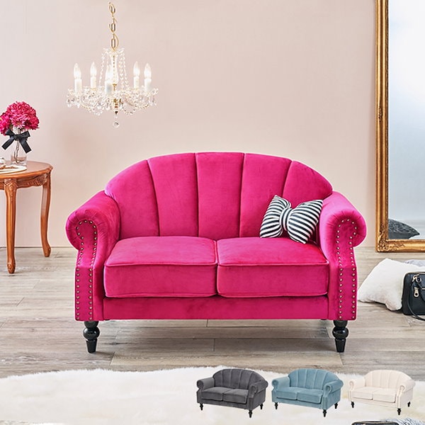 Qoo10] ソファー 可愛いソファー 二人掛けソファ