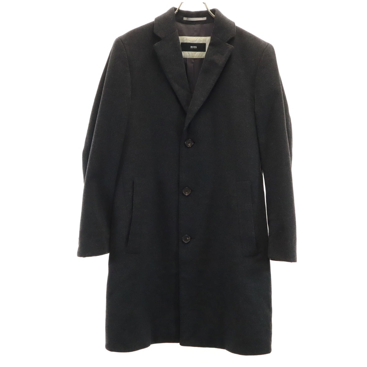 BOSS HUGO BOSS ボスヒューゴボス コート 44 グレー メンズ 古着