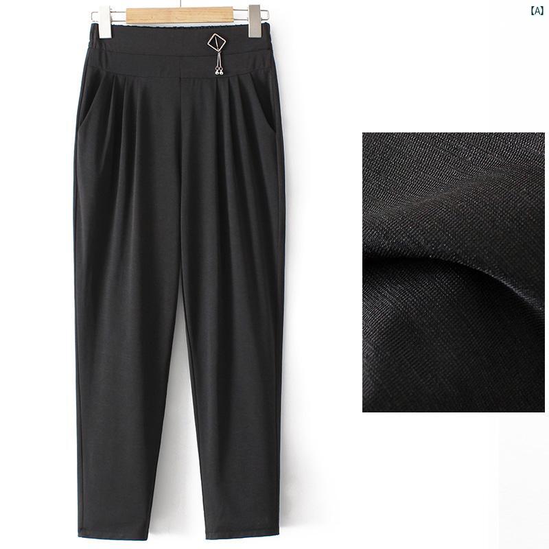 レディース ファッション おしゃれ 春夏 秋　冬 大人 上品 高級 マダム プレゼント 敬老日　おばあちゃん 夏用 薄手 ブルマ 50代 カジュアル ハイウエスト 九分丈 パンツ 洋風