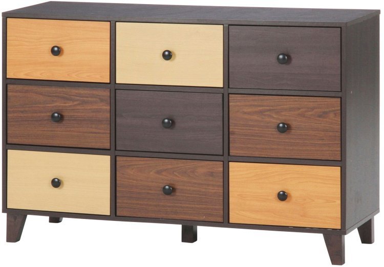 タンス おしゃれ 3段 ワイド 洋服 収納 幅120×奥行39×高さ77.5cm