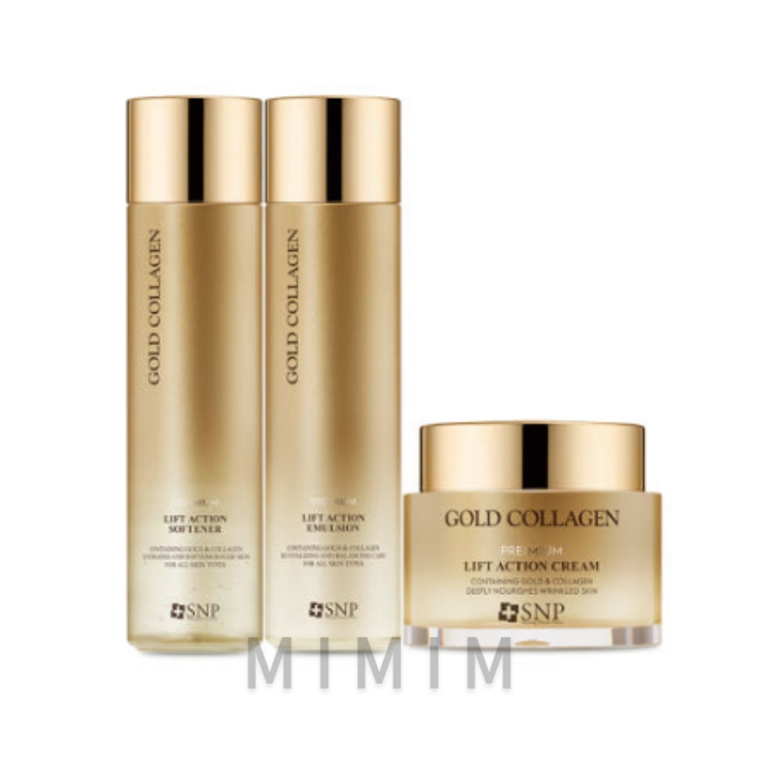 Snp プレミアム ゴールド コラーゲンクリーム スキンローション 化粧品セット / 基礎化粧品セット