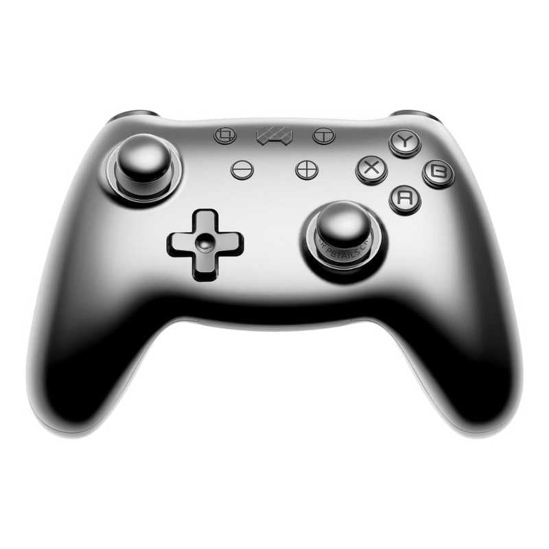 PBTAILS ホールエフェクトセンサー搭載 フルメタル仕上げ ワイヤレスゲームパッド Crush Silver Ghost Silver Ghost PB-WBC03-GH