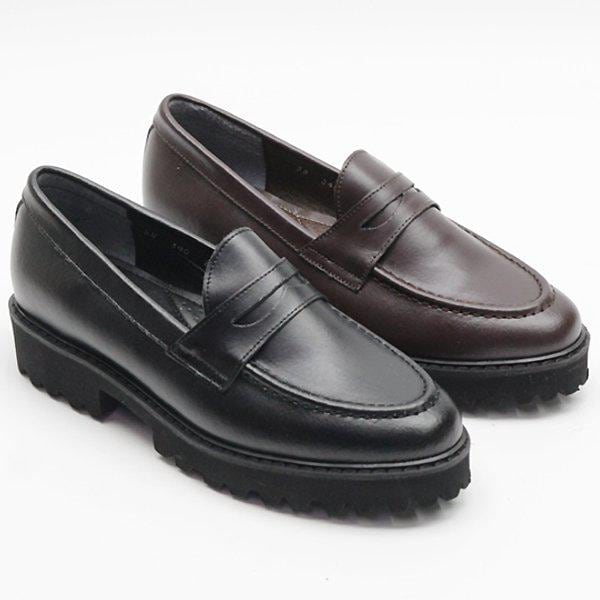 革ペニー 女性 レディース ローファー シューズ 4cm sy340_P347416450