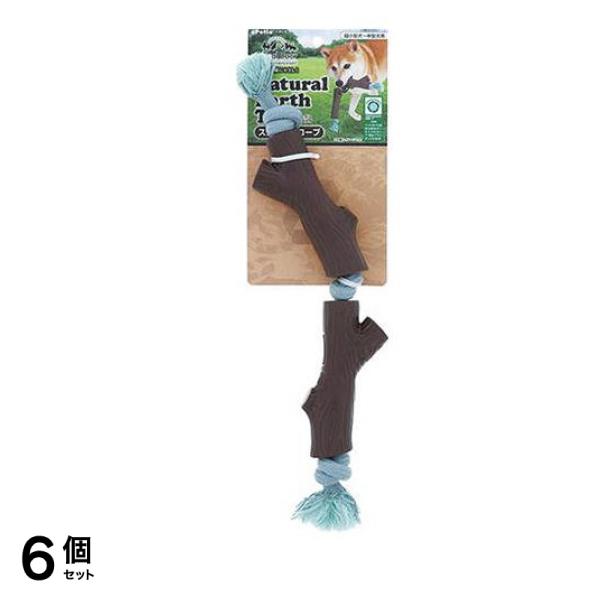 ペティオ 犬用おもちゃ EthicalDoor(エシカルドア) ナチュラルアーストイ 1個入 (スティック&ロープ) 6個セット