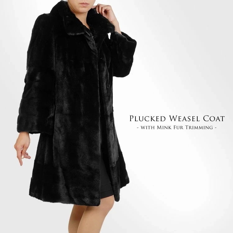 プラクト ウィーゼル コート ミンク トリミング ギフト (No.103880r)