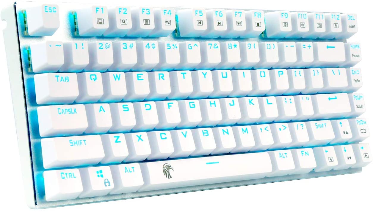 【本日限定価格】 e元素ゲーミングキーボード ホワイト 防水機能付きゲーマー向け英語配列キーボード