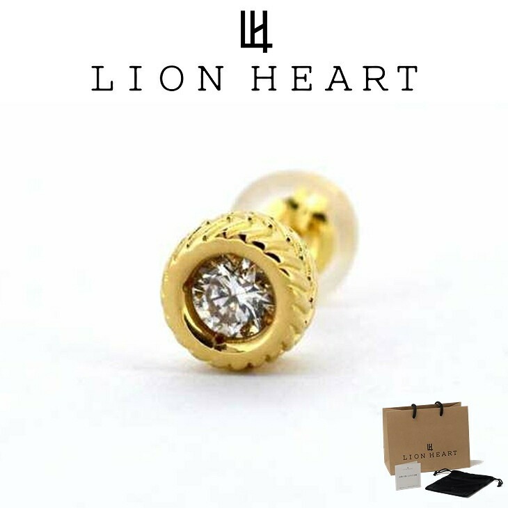 ピアス メンズ アンシェントストーンピアス K18 18金 ダイヤ 0.1ct LH-01EA0072 メンズピアス 片耳用 1点売り クリスマス 誕生日 プレゼ