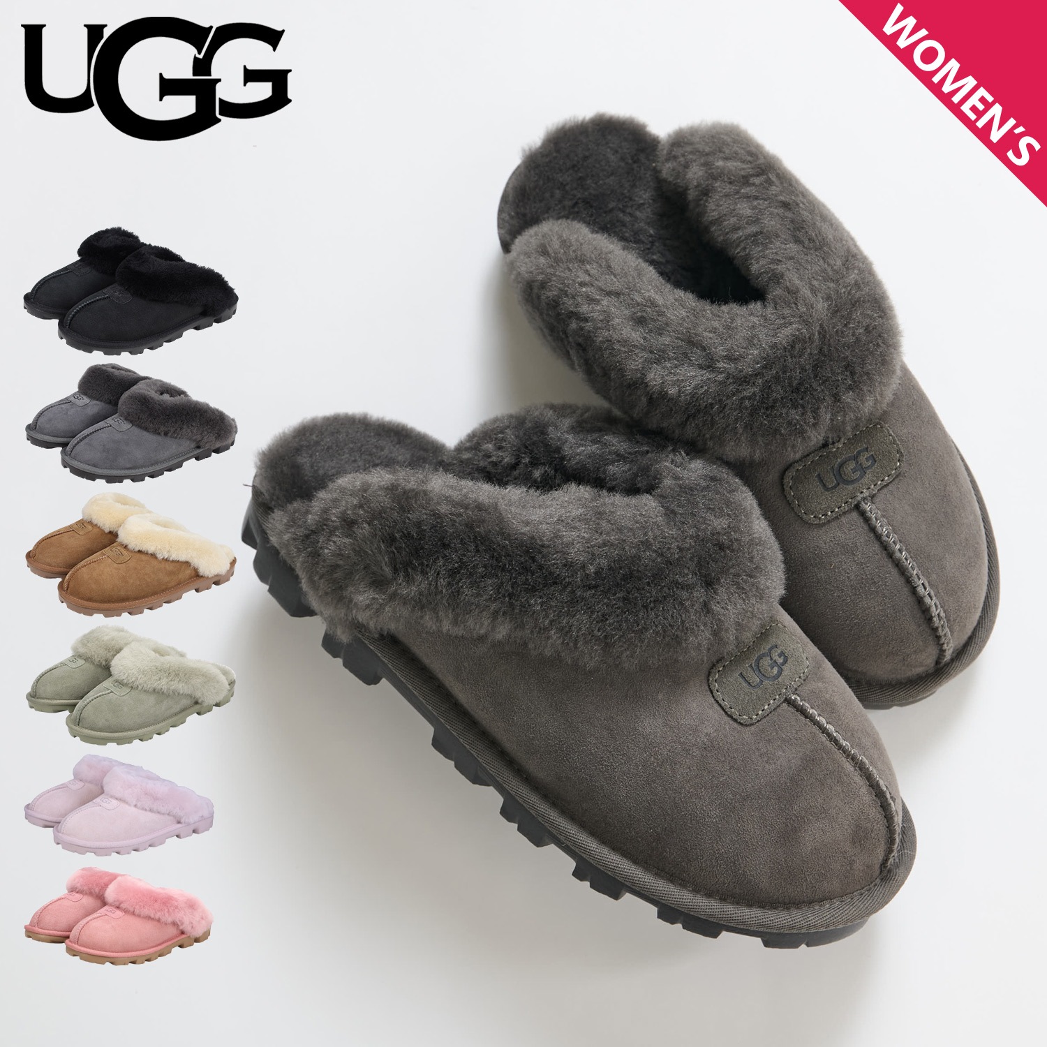 ugg ファースリッパ Qoo10] UGG サンダル ファー スリッパ サボ コケッ : シューズ