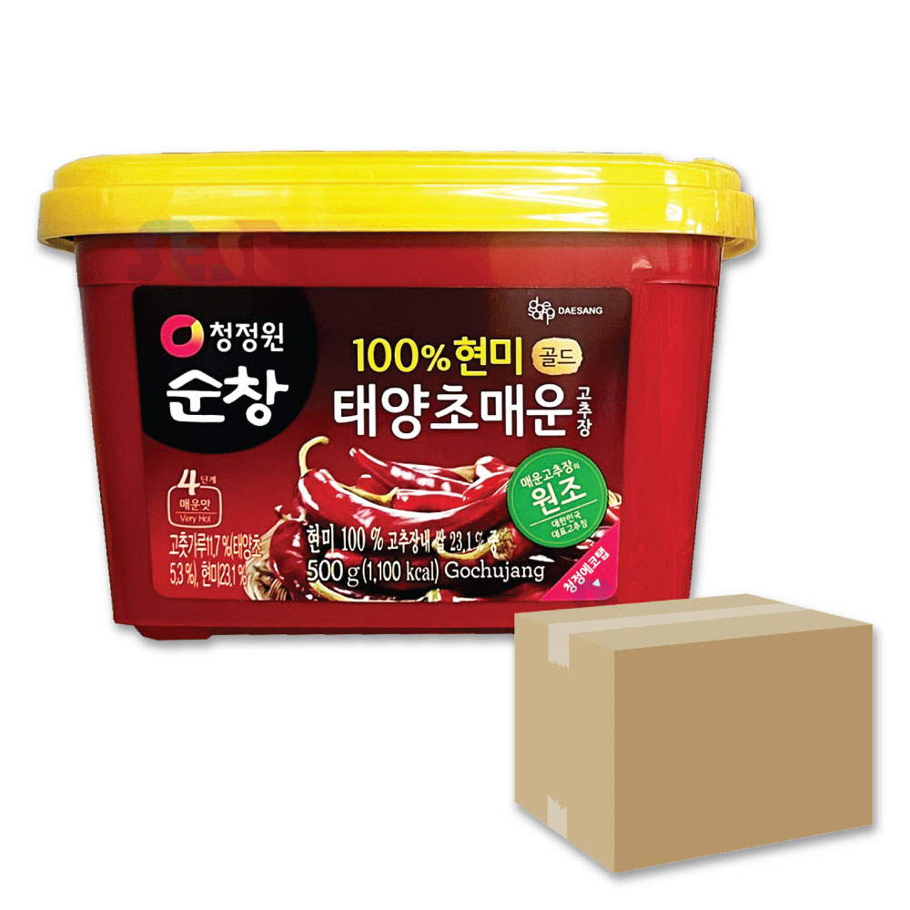 辛口 コチュジャン 500g 20個セット 箱売り/ 淳昌 玄米 太陽椒 ゴチュジャン　チョンジョンウォン 韓国調味料