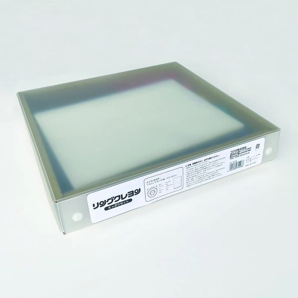 リングクレヨン たっぷりセット 10色x各5個（合計50個） ケース入り KE-AC35