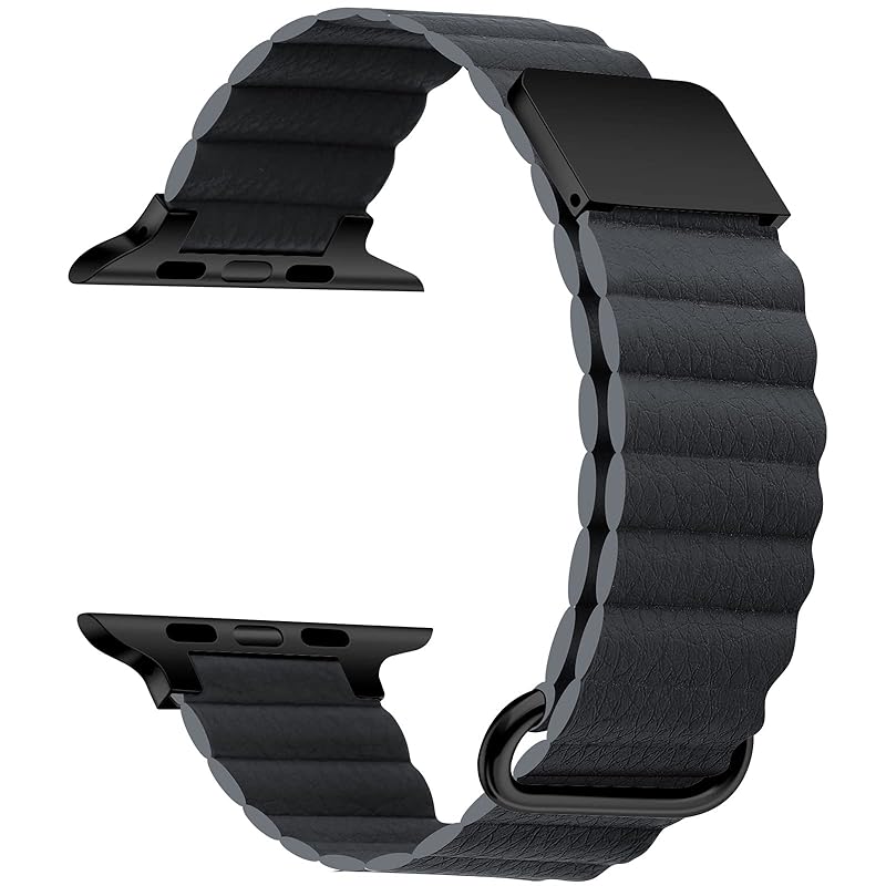Apple Watch バンド 革レザー アップルウォッチ バンド 磁吸引式ループ 自由調整 マグネット 装着簡単 着脱簡単 Series8 7 6 5 4 SE 38mm 40mm 41mm 42m