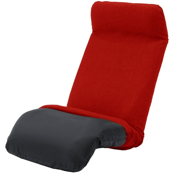 CELLUTANE 堕楽チェア 下タイプ 座椅子 ダリアンレッド 日本製 頭部 腰部 脚部 14段 リクライニング 一人掛け A565SHITAa-563RED メーカー直送