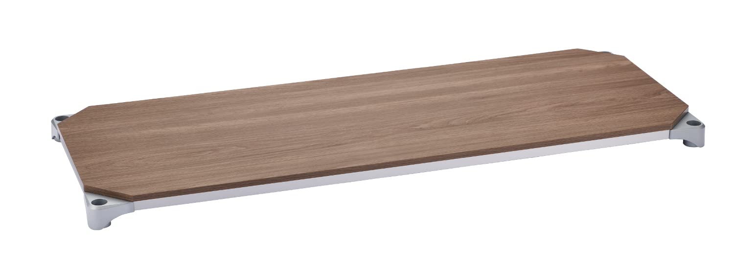 エレクター ベーシックシリーズ ウッドシェルフ W750xD450mm ウォールナットウッド シルバーフレーム 棚用 B1830MWS1 ホームエレクター後継品