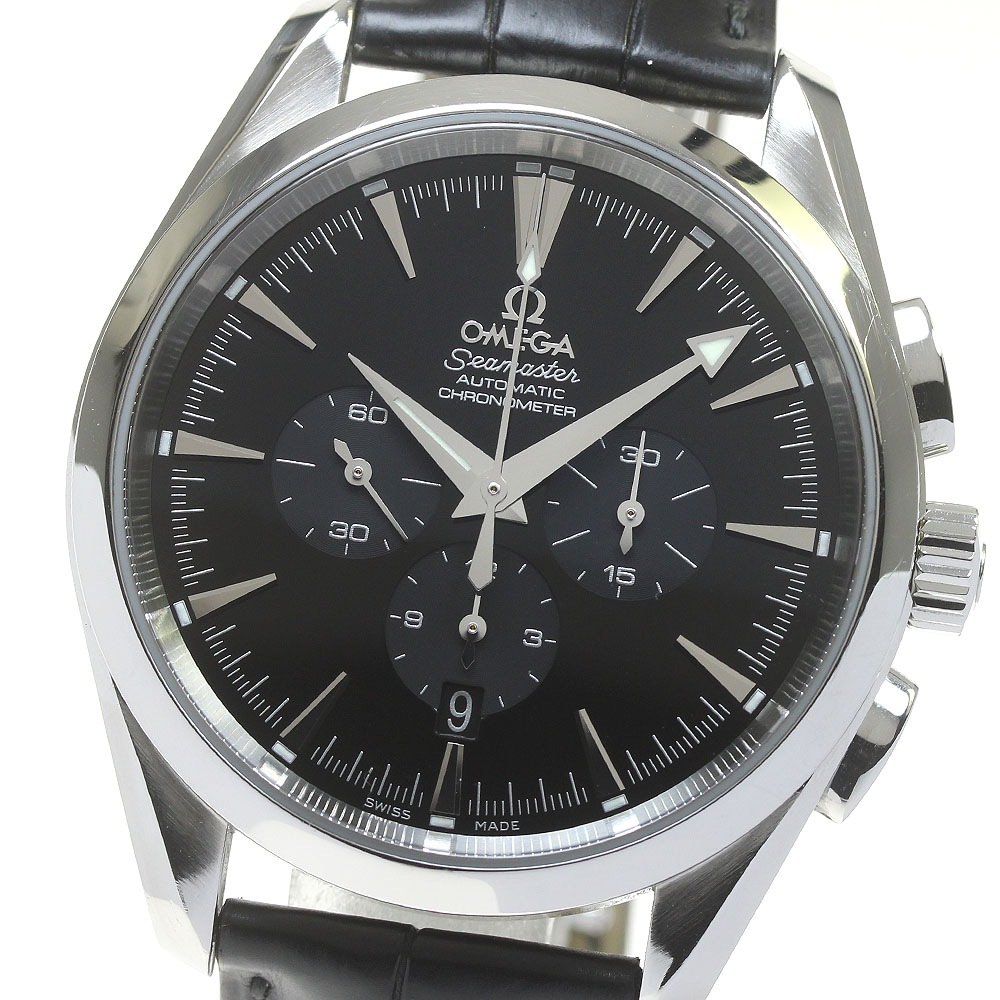 オメガ OMEGA 2812.50.31 シーマスター アクアテラ クロノグラフ デイト 自動巻き メンズ 箱・保証書付き_860478【中古】