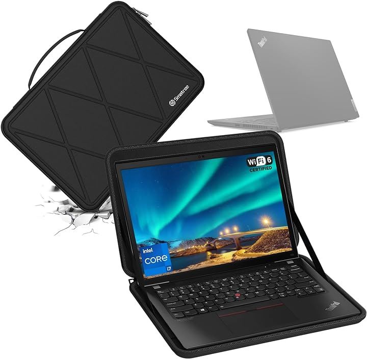 互換品 ハードEVA保護スリーブケース 13インチ Lenovo ThinkPad X13 Yoga Gen 2 防水 (Black, For Lenovo 13インチ（M38）)
