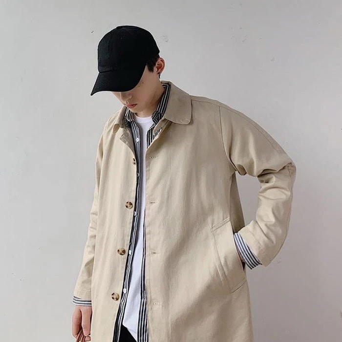 スプリングコート メンズ トレンチコート ビジネスコート 通勤コート ジャケット カジュアル 春アウトレンチ