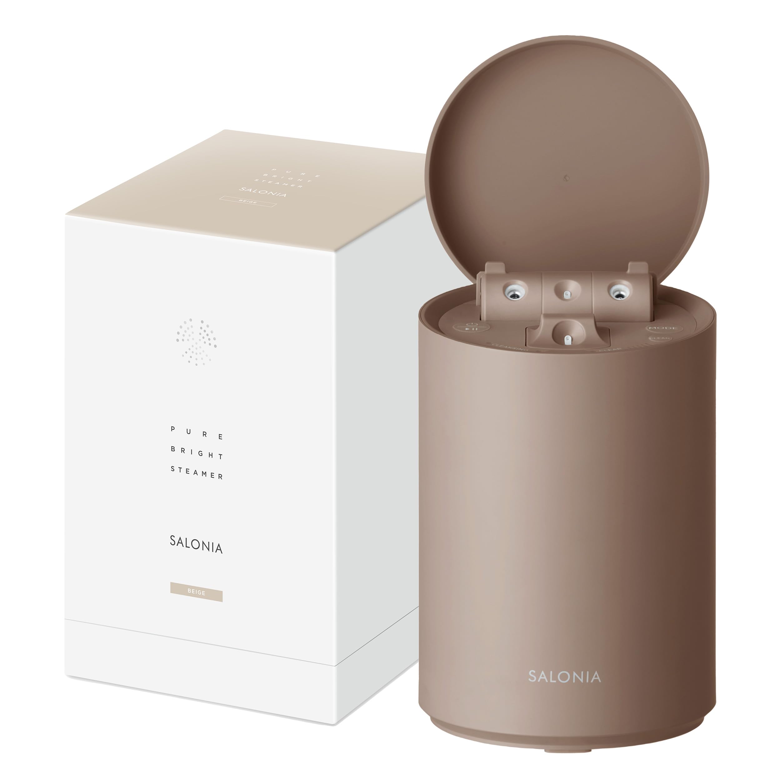 SALONIA サロニア ピュアブライト スチーマー 美顔器 フェイススチーマー 美容 ベージュ【Amazon.co.jp限定】