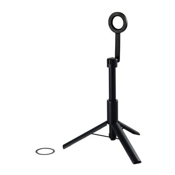 P-STMFBK 三脚 スマホスタンド マグネット 床置き 最大570mm 縦180度 横360度調節可 軽量 コンパクト ブラック メーカー直送