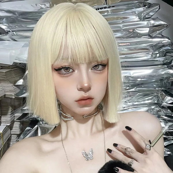 ヘアウィッグ　カツラ　03 Amazon.co.jp: LAOBAO コスプレ ウィッグ 星見雅 黒髪