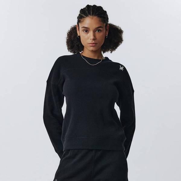 女性用トレーニングワッフルTシャツ SPIFCNRL251WBLK 709854