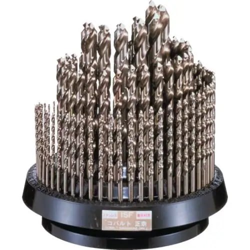 【メーカー直送品】ISF コバルト正宗ドリル 100本組セット(回転台付き) COD-100RS