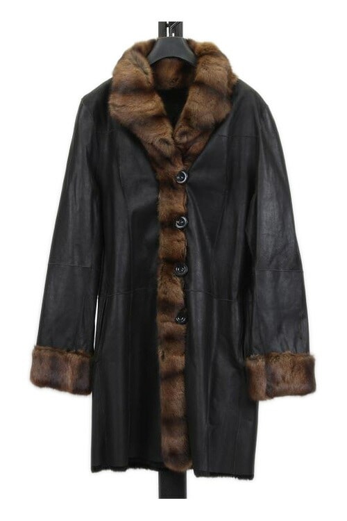 ウィーゼル Wフェイス ファー コート スキレル(リス) トリミング ブラック Mサイズ 送料無料 レディース ギフト プレゼント