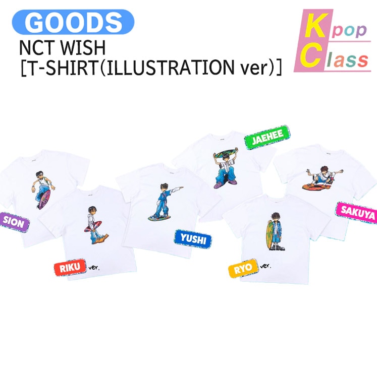 国内発送 NCT WISH [ T-SHIRT (ILLUSTRATION ver) ] FIND YOUR COLOR OFFICIAL / 公式グッズ / 予約商品
