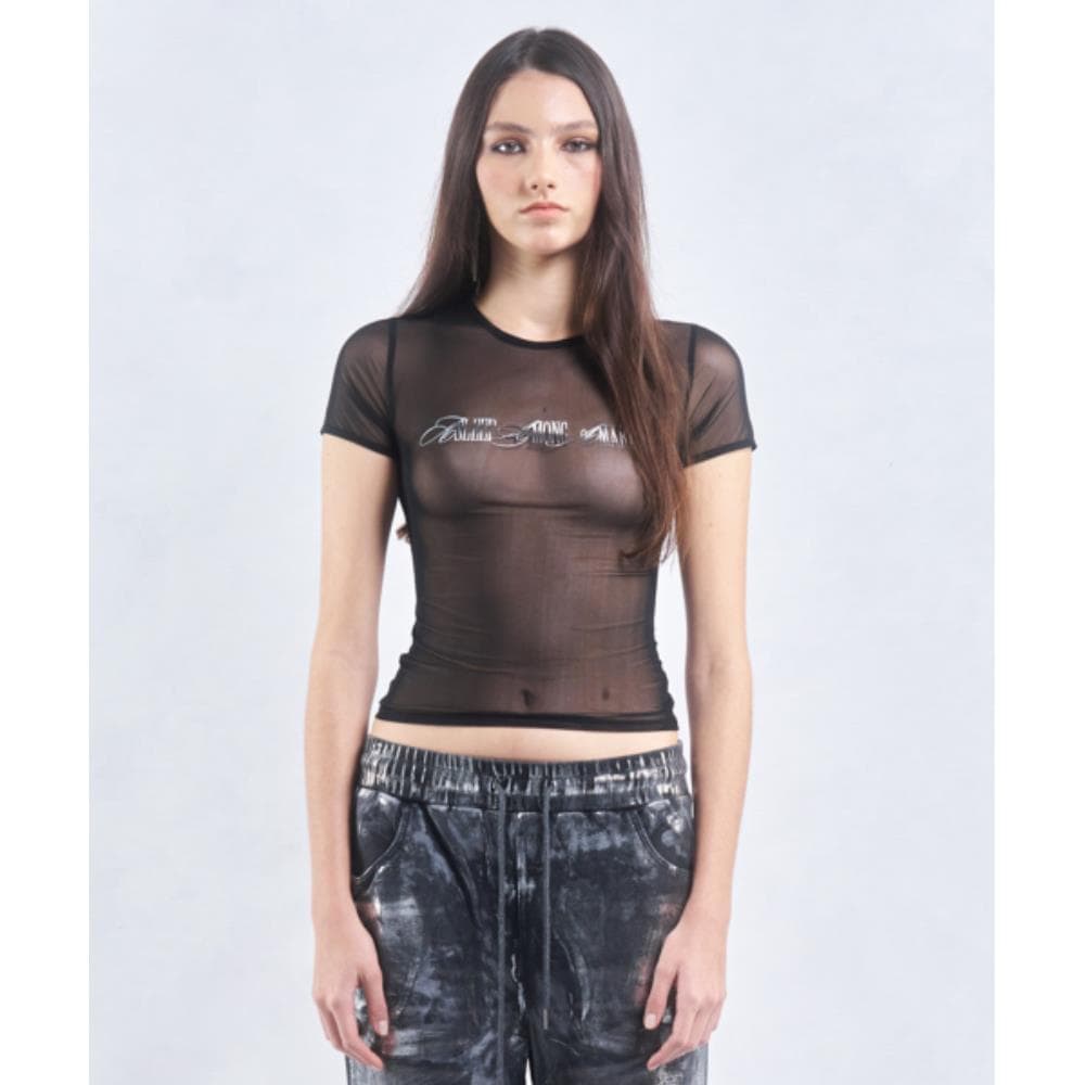 2000Archives AMARLILYS SEETHROUGH TSHIRT BLACK 2A24HSTS0