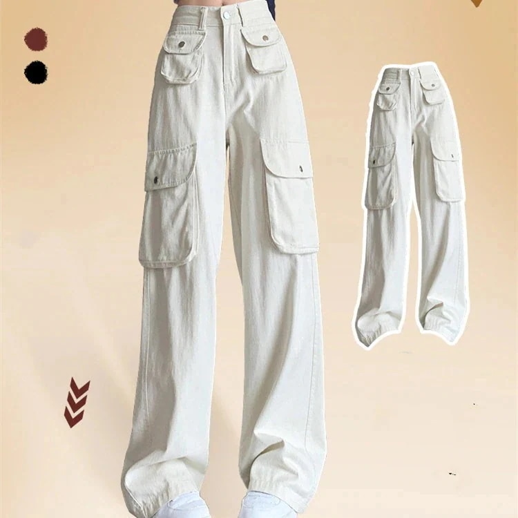 1つ買うと1つ無料メガ割 ハイウェスト カジュアル ロングズボン ボトムス たり ストレートパンツ レディース ゆっ カーゴパンツ53