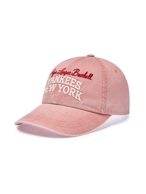 【MLB】 VINTAGE COLOR WASHING UNSTRUCTURED BALL CAP NY CORAL キャップ 正規品
