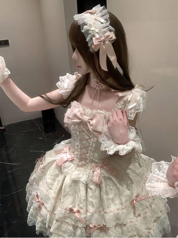 甘い女の子の優しいスタイルエレガントなロリータスカートデイリーロリータドレス甘くてかわいいドレスロリータドレス