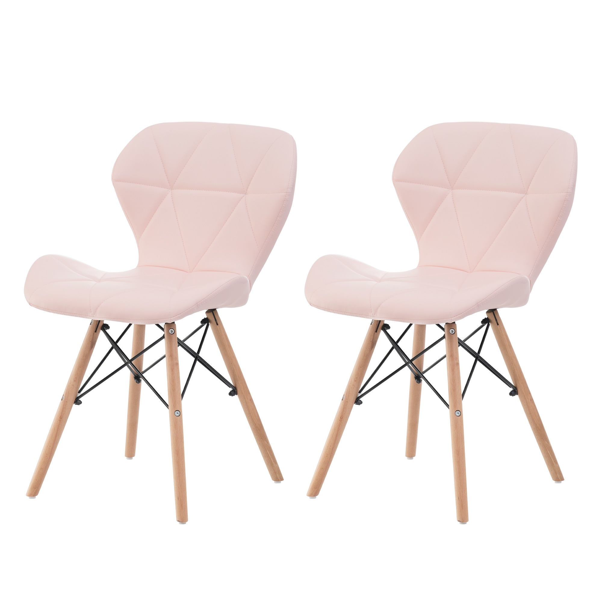 【ピンク4脚】イームズチェアー ダイニングチェア クッション PU 正規品 レーダーチェア 北欧 リプロダクト