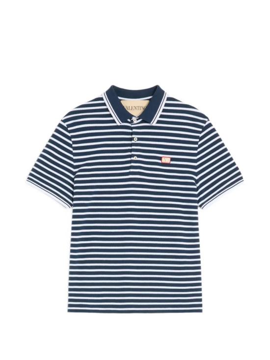 VALENTINO GARAVANI Men Polo Shirts VMH01KBAF 108 BIANCO BLU
