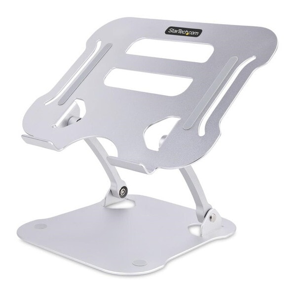 StarTech ADJ-LAPTOP-RISER [ノートパソコンスタンド (アルミニウム製/耐荷重10kg/折りたたみ式/高さ&角度調整可能/安定性強化/放熱対策)] メーカー直送