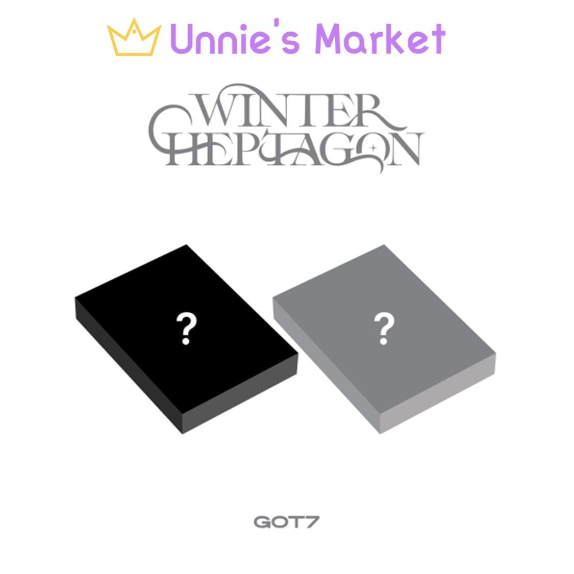 [SET] GOT7 - WINTER HEPTAGON (WINTER Ver. / HEPTAGON Ver.) + Free Photocard 1EA(fan-made)