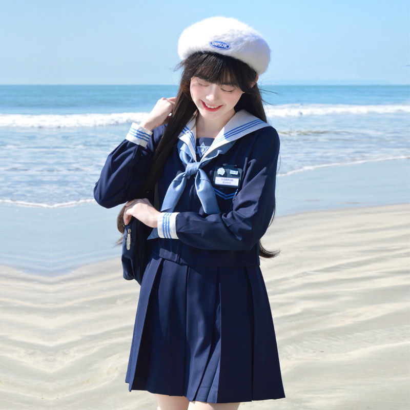 [星辰]日系少女jk制服スーツセーラー服jk箱折スカートプリーツスカート学生制服クラス服 5,095円