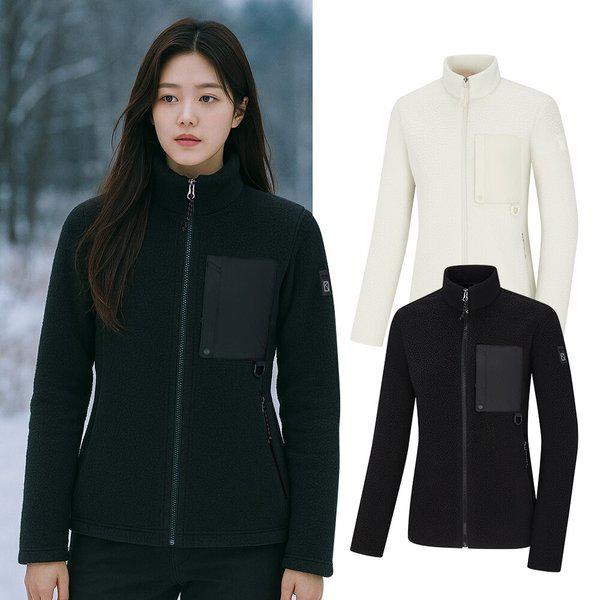 女性 冬 ブークレボンディング 登山 フリース ジャケット KSC651VJ5W