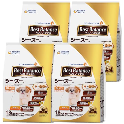 ベストバランス ドッグフード ドライ カリカリ仕立て シー・ズー用 シニア 10歳以上用 7.2ｋｇ(1.8kg×4) 国産 ユニチャーム[ケース品]