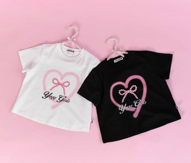 GIRLS Tシャツ(ホワイトブラック)