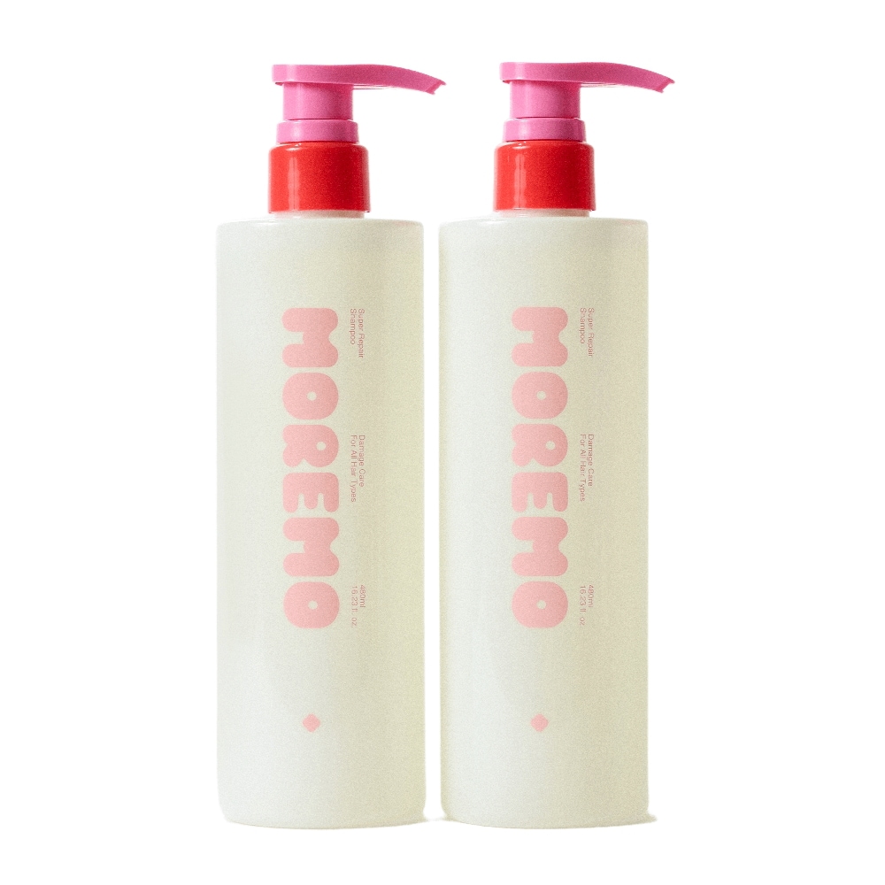 モレモ スーパーリペア ナリシングタンパク質 無シリコンシャンプー 480ml ダブルセット 2個(+ヘアエッセンス10mlをプレゼント)