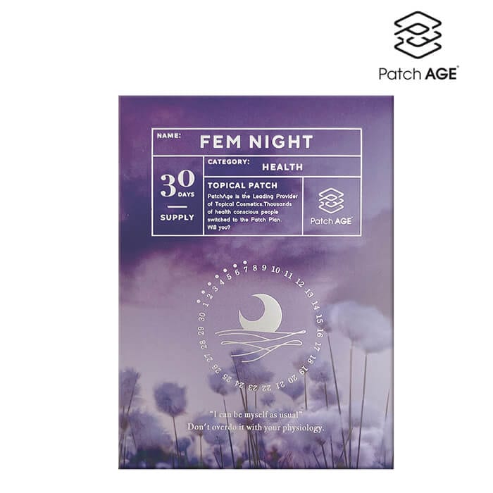 PatchAGE FEM NIGHT パッチエイジ フェムナイト 30パッチ入り シート パッチ型 貼る 女性向け ナイト用 日本公式代理店 【メーカー直送商品】