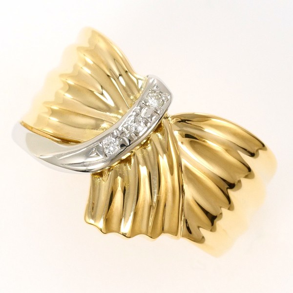 PT900 プラチナ K18YG リング 指輪 6.5号 ダイヤ ジュエリー 中古 47,904円